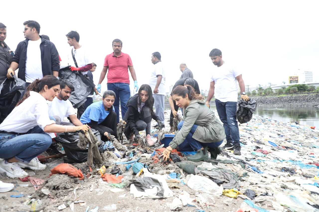 A beach clean-up drive was organised this morning